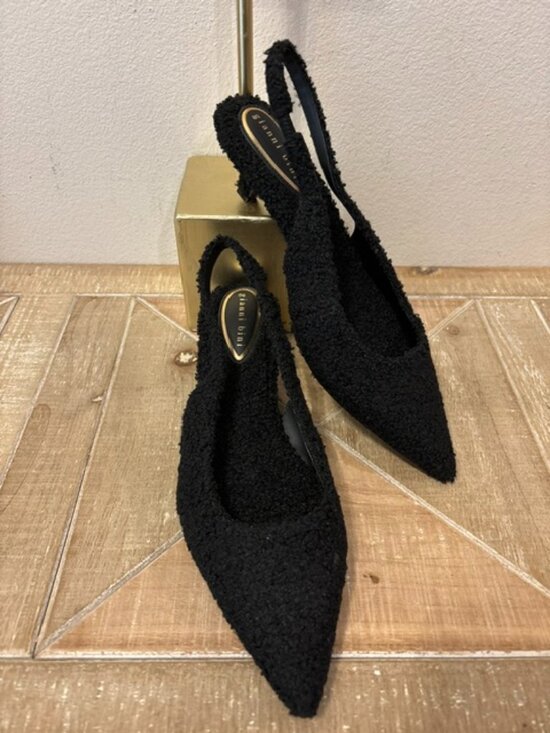Gianni Bini Shoes - NWOT Gianni Bini Faux Shearling Slingback Pumps Black Size 8 or 8.5